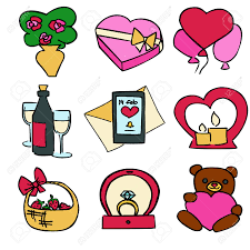 See more ideas about valentines items, valentine cookies, valentines day cookies. Vector Set Of Valentines Day Dating Items Engagement Ring Champagne Royalty Free Cliparts Vectors And Stock Illustration Image 117104073