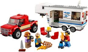 Lego City Pickup Caravan 60182 Building Kit 344 Pieces 60182 1 Pickup Caravan Lego City Lego Camper Lego Dc