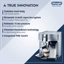 If the infuser does not go back into position after these attempts, you will need to bring it into crema coffee garage, a delonghi approved service centre, for assistance. Buy Delonghi Ec 850 M Pump Espresso Cappuccino Machine 1450w Metallic Online At Low Prices In India Amazon In