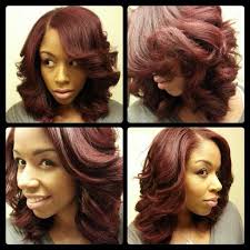 Roller Set Silk Wrap Fhi Flat Iron Curls Naturalhair Burgundy Weavehairstyleslong Natural Hair Styles Hair Relaxed Hair