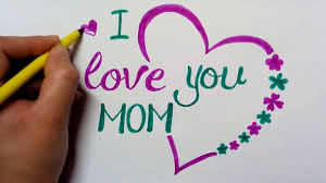 How To Write I Love U Mom In Calligraphy For Mother S Day Greeting Youtube