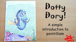 Drawing Dory A Simple Introduction To Pointillism Or Dot Art Youtube Dots Art Pointillism Dot Painting