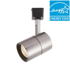 Hampton Bay Brushed Nickel Dimmable Led Cylinder Track Lighting Fixture 1604 Sn The Home Depot