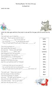 Not By The Hair Of My Chinny Chin Chin Song Revolting Rhymes The Three Little Pigs By Roald Dahl Interactive Worksheet Di 2020