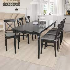 Dining chairs junior dining chairs upholstered chairs folding chairs dining chair underframes gather around the table with comfortable dining room chairs. Ingatorp Ingolf Table And 6 Chairs Black Brown Black Ikea