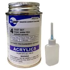 Weld On 4 Acrylic Adhesive 4 Oz And Weld On Applicator Bottle With Needle