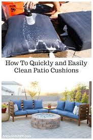 How To Clean Patio Cushions The Easy Way Clean Patio Patio Cushions Cleaning Hacks