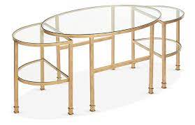Yet the tables can be put together to save space when both are not needed. One Kings Lane Asst Of 3 Paquet Nesting Coffee Tables Antiqued Gold One Kings Lane