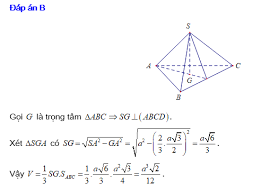 Hình khối chóp tam giác đều. Cho Hinh Chop Tam Giac Ä'á»u Co Táº¥t Cáº£ Cac Cáº¡nh Báº±ng A Thá»ƒ Tich Khá»'i Chop La