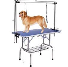 Dog Grooming Table Adjustable Clamp Overhead Pet Grooming Arm With Double Grooming Loop 46 By 24 Pet Grooming Dog Grooming Adjustable Clamp