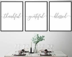 Set Of 3 Printablebless The Food Before Usdining Room Decor Etsy Wall Printables Dining Room Wall Decor Gallery Wall Frame Set