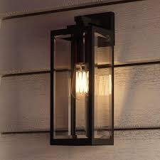 Uql1331 Farmhouse Outdoor Wall Light 17 H X 6 W Black Finish Quincy