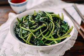 Yam Leaves Stir Fried Sweet Potato Leaves Recipe Sweet Potato Leaves Chinese Vegetables Yam Leaves