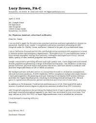 Physician Assistant Cover Letter Sample Monster Com