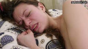 First time sex with young 18 yo VIRGIN who cries with pain