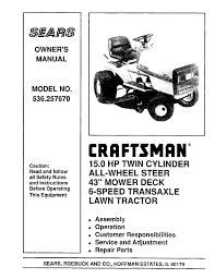 Looking for a part number? Craftsman 536 257670 Owner S Manual Pdf Download Manualslib