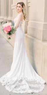 Lace Mermaid Wedding Dress By David S Bridal With Open Back And Spaghetti Straps Beige Colored Bridal Gow Wedding Dresses Latest Wedding Gowns Bridal Dresses