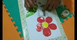 Gambar Kolase Kertas Warna Cara Membuat Kolase Dari Potongan Kertas Lipat Berwarna Download Ide Membuat Kolase Anak Paud Facebook Do Di 2020 Gambar Warna Bunga