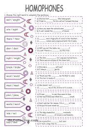 Homophones Homophones Worksheets English Worksheets For Kids Homophones