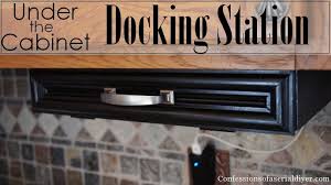 Charging station countertop charging station this convenient store and charge station by belkin™ charges up to 10 devices in large bays. Diy Under The Cabinet Docking Station Confessions Of A Serial Do It Yourselfer
