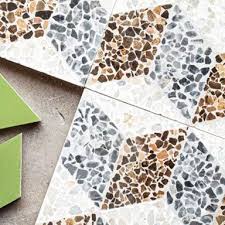 It is made with marble, brass or glass elements placed into a coloured liquid pigmented cement base. Terrazzo Furniture Floor And Wall Slabs In Terrazzo Mosaic Factory In 2021 Terrazzo Terrazzo Tile Tile Patterns