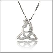 Celtic Mothers Knot Necklace Irish Jewelry Diamond Fashion Jewelry Celtic Jewelry