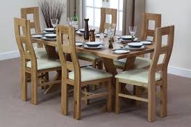 6ft X 3ft Solid Oak Crossed Leg Dining Table 6 Wave Back Cream Leather Chairs Oak Furniture Land Dining Table Legs Oak Furniture Land Dining Table