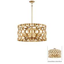 Gold Leaf Honeycomb Convertible Ceiling Light 6 Light Ceiling Lights Semi Flush Ceiling Lights Pandora Gold