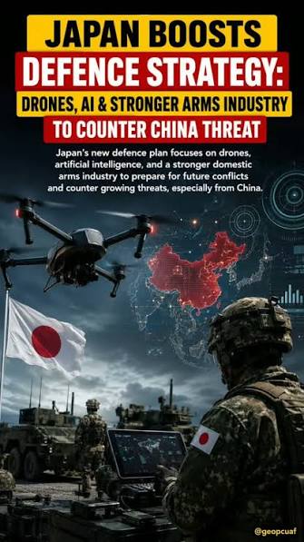 Japan has announced a major defense strategy focused on advanced drones,  artificial intelligence, and strengthening its domestic defense industry.  The plan aims to improve national security, prepare ...