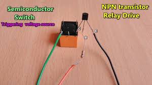 Electronic circuit drive by means of a relay. Npn Transistor Based Dc Relay Drive Make Triggering Source Voltage Method 1 Power Gen Youtube