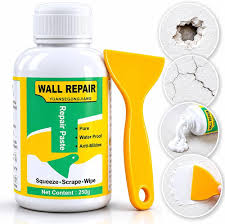 Premium Wall Repair Paste for Cracks, Nail Holes & Damaged Walls | Waterproof Wall Filler Putty with Scraper Tool | Quick Dry Repair Cream strong ...