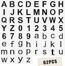 These 5 inch alphabet stencils are suitable for your craft projects. Amazon Com 62 Pieces Letter Stencils Upper And Lower Case Alphabet Stencils Number Stencils Set Plastic Letter Stencils For Painting Learning Reusable Font Templates For Home Craft Decor Diy Craft Decoration