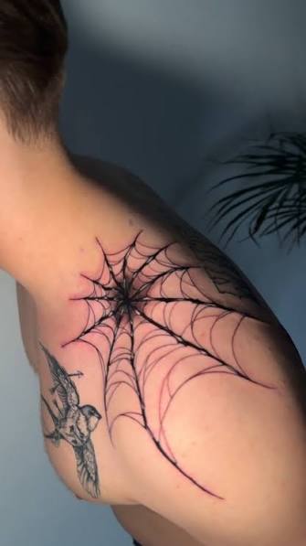 Small Spiderweb Tattoo