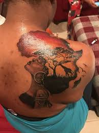 African Tribal Tattoos Black Power African Queen Tattoo Pin By N On Tattoos Africa Tattoos African Tattoo Black Girls With Tattoos