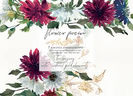 Free download beginning in 3 seconds. Watercolor Burgundy Flowers Arrangement Clipart Graphic By Patishop Art Creative Fabrica Flower Clipart Clip Art White Flowers