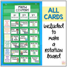 literacy and math center rotation board center signs