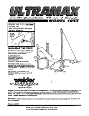 Weider Ultra Max 14 In 1 Manual