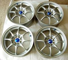Mugen Wheels Pre Owned Mf 8 Silver Rims With Blue Caps Stems Jdm Honda Acura Wheel Rims Jdm Wheels