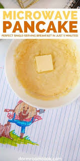 Microwave Pancake Recipe For One Dorm Room Cook Recipe Breakfast Comfort Foods Food Easy Microwave Recipes