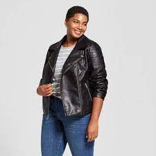 Ava Viv Women S Plus Size Faux Leather Moto Jacket Ava Viv Black Plus Size Fashion Leather Moto Jacket Faux Leather Moto Jacket Leather Moto