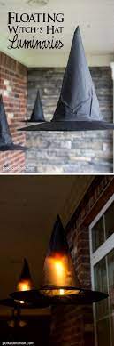 Diy Floating Witch Hat Luminaries Polka Dot Chair Diy Halloween Decorations Halloween Diy Halloween Porch