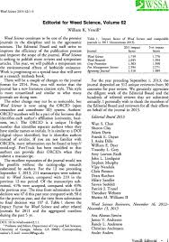 Journals in journal web of science does not depend on the journal impact factor alone in assessing the usefulness of a journal, and neither should anyone else. Editorial For Weed Science Volume 62 Weed Science Cambridge Core