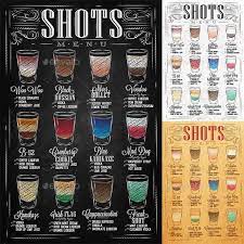 Set Of Shots Menu Bar Shots Shot Recipes Shot Drinks
