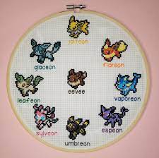 Eevee Evolution Cross Stitch Pattern PDF Pokemon Pattern Instant Download -  Etsy