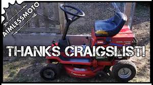 Now, there might not even be a lawnmower for sale, but if there is and it hasn't sold by the end of the day. Craigslist Find Toro Wheel Horse 8 25 60 Ride On Mower Youtube