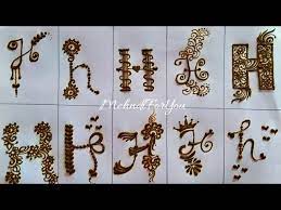 हेल्लो दोस्तों इस पोस्ट में मैंने a to z alphabet mehndi design के बारे में लिखा है जहाँ पर . Beautiful H Letter Mehndi Design H Letter Hena Designs Youtube