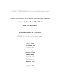 So what exactly is a concept note? Eapp Concept Paper Drugs Drug Rehabilitation Substance Abuse