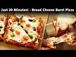 Cheese Burst Bread Pizza Easy 20 Minute Recipe Dominos Like Taste Cookingshooking Youtube Indian Food Recipes Vegetarian Pizza Bread Recipes