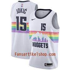 Bestelle dein denver nuggets trikot noch heute und personalisiere es mir deinem eigenen namen und eigener nummer oder mit deinem. Denver Nuggets Trikot Nikola Jokic 15 2018 19 Nike City Edition Weiss Swingman Herren