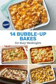 13 Bubble Up Bakes For Busy Weeknights Philsbury Recipes Biscuit Recipes Dinner Pilsbury Recipes